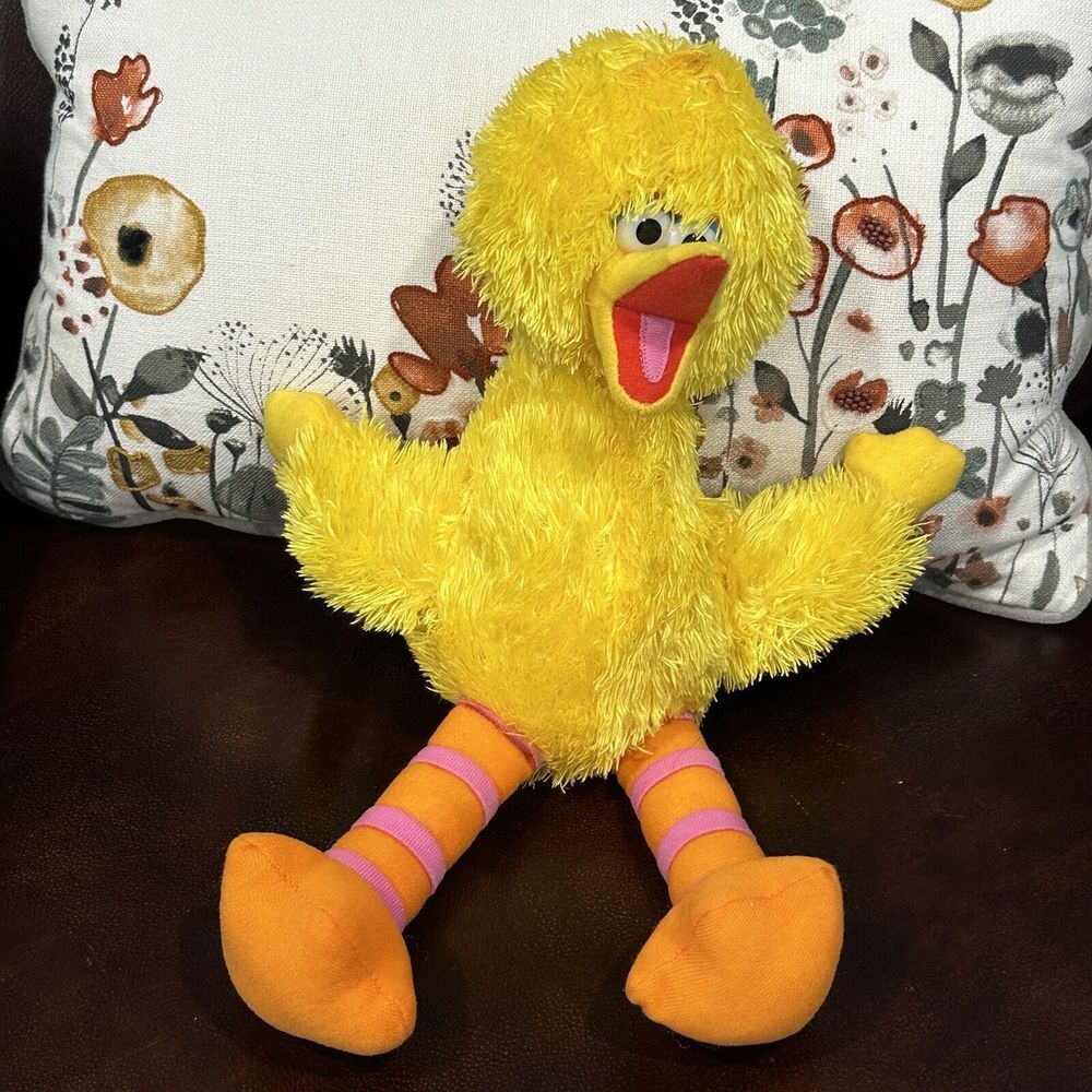 Sesame Street Baby Big Bird Yellow  Orange Plush Stuffed Animal Toy‎ Size 15"